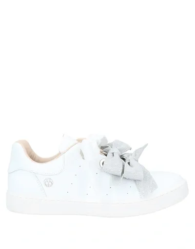 Florens Kids' Glitter-bow Trainers In White