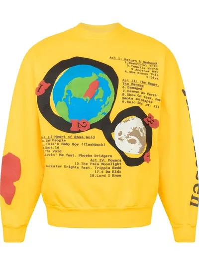 Kid Cudi X Cactus Plant Flea Market For Motm Iii Sweatshirt In Gelb