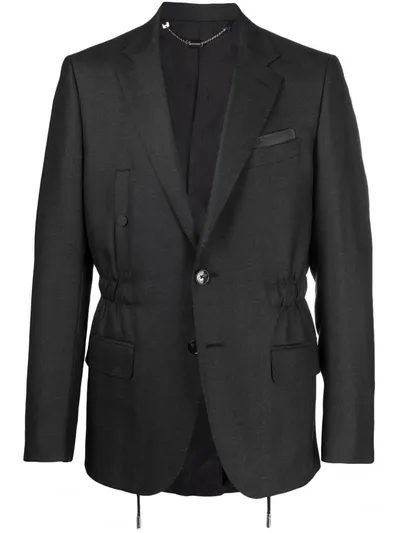 Billionaire Single-breasted Fitted Blazer In Grey