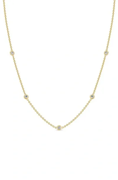 Zoë Chicco Diamond Station Choker Necklace In Gold