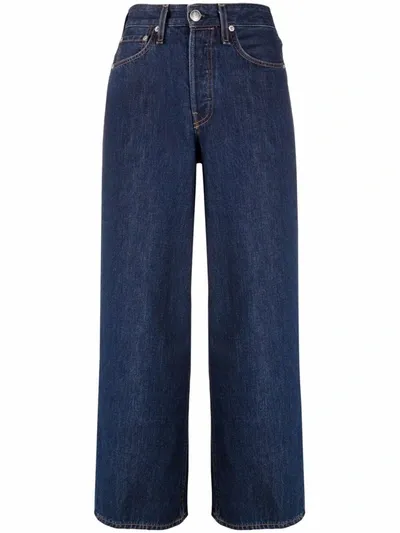 Rag & Bone Andi High Waist Wide Leg Ankle Jeans In Blue