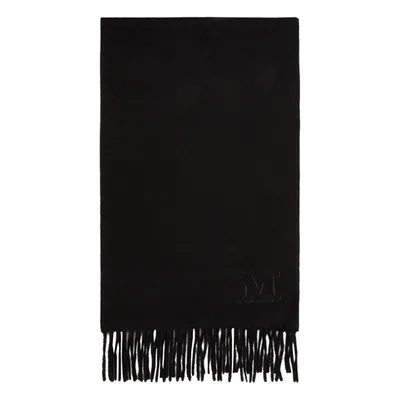 Max Mara Wsdalia Fringed Scarf In Black