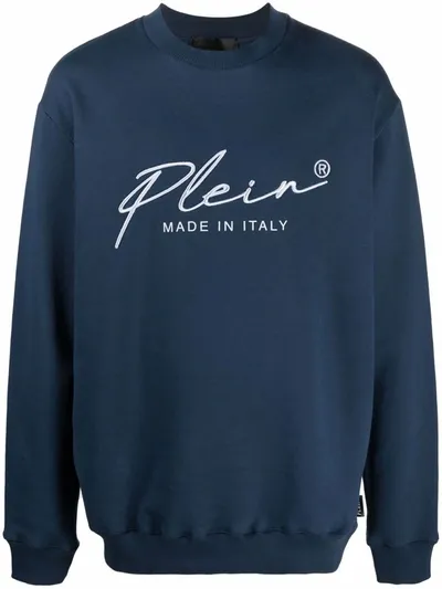 Philipp Plein Logo-print Sweatshirt In Blue