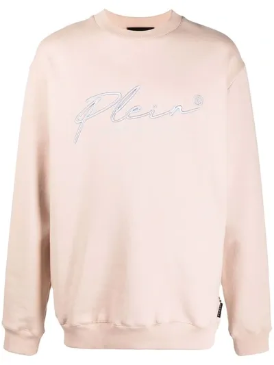 Philipp Plein Embroidered-logo Sweatshirt In Nude