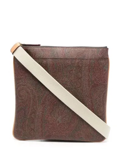 Etro Paisley-print Shoulder Bag In Grey