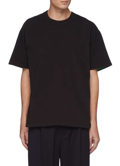 Bottega Veneta Cotton Sunrise T-shirt In Black