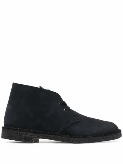 Clarks Originals Desert Ankle Boots In Blau