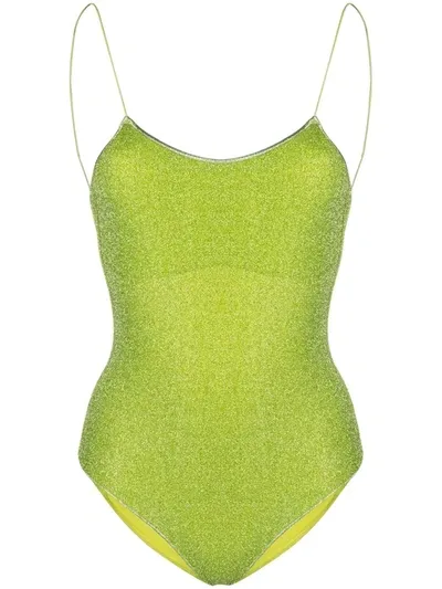 Oseree Lime Lumiere Maillot One-piece Swimsuit In Green