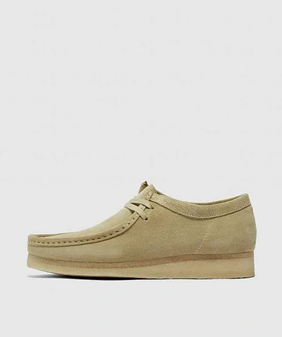 Clarks Originals Wallabee Suede Shoe In Beige