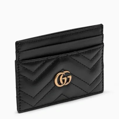 Gucci Black Gg Marmont Card Case