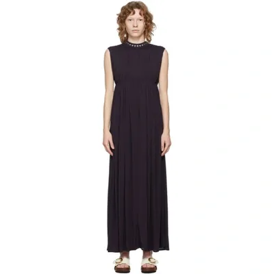 Chloé Black Fluid Jersey Dress In 076 Eternity Black