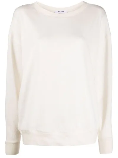 Frame Au Natural Uni Sweatshirt In White