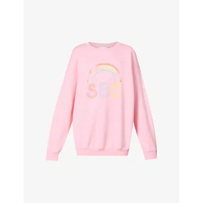 See By Chloé Sunset Graphic Print Cotton-jersey Sweatshirt In Quartz Pink