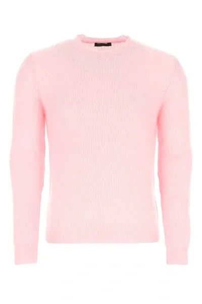 Prada Rear Triangle Jumper In Pink