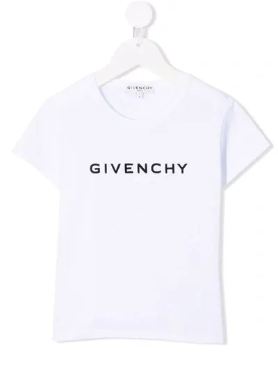 Givenchy Kids' Logo-print Short-sleeved T-shirt In White