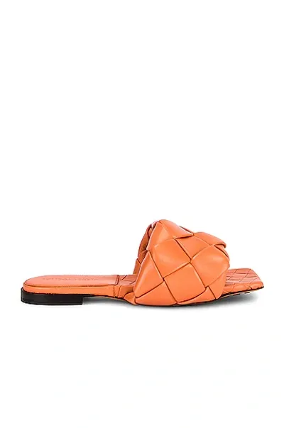 Bottega Veneta Lido Slip On Sandals In Papaya