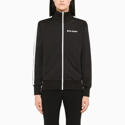 Palm Angels Black And White Sport Jacket With Zip