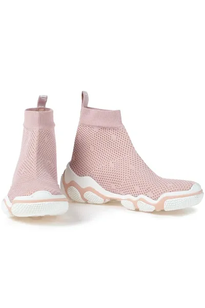 Redv Mesh High-top Sneakers In Blush