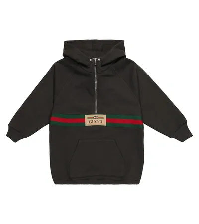 Gucci Kids' Dark Grey Felted Cotton Jersey Jacket