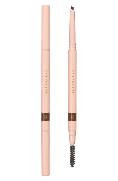 Gucci Stylo À Sourcils Waterpoof Eyebrow Pencil In 03 Chatain