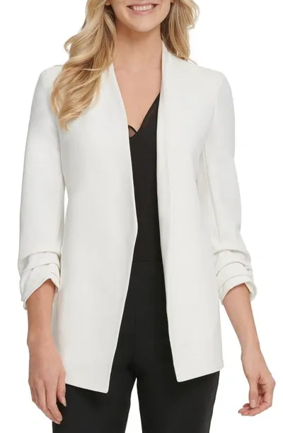 Dkny Sportswear Open Front Blazer In Ivory