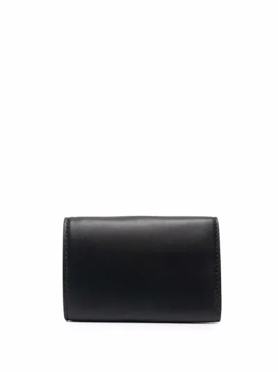 Maison Margiela Small Leather Wallet In Black