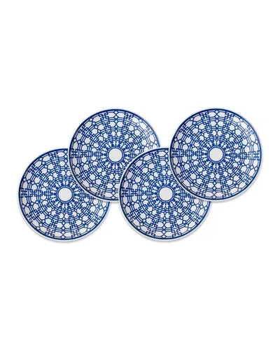 Caskata Newport Garden Gate Canape Plates, Set Of 4