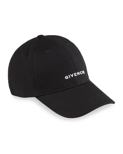 Givenchy Men's Embroidered-logo Baseball Cap In Black