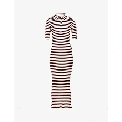 Rosetta Getty Multicolor Mercerized Cotton Vintage Stripe Dress In Neutral