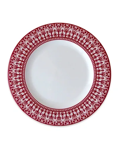 Caskata Casablanca Crimson Rimmed Salad Plates, Set Of 4