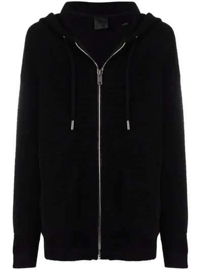 Givenchy Black 4g Hoodie In Viscose Blend