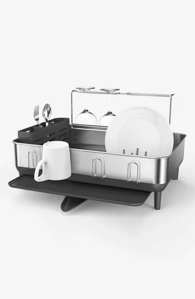 Simplehuman Steel Frame Dishrack In Grey