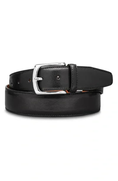 Bosca Roma Leather Belt In Black