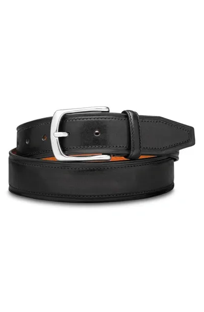 Bosca Palermo Leather Belt In Black