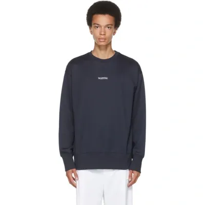 Valentino Blue Logo-print Sweatshirt