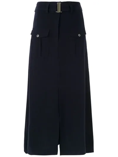 Olympiah Roma Midi Skirt In Blue