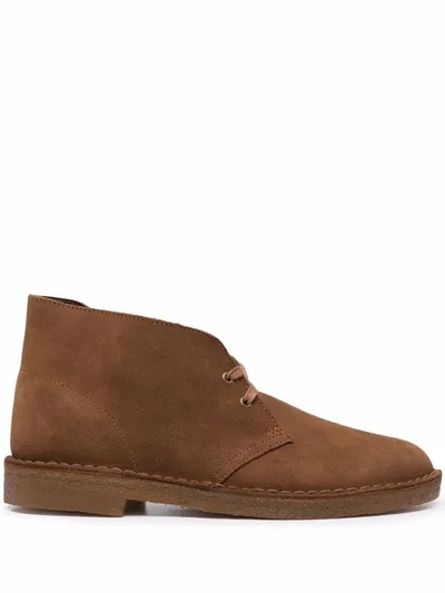 Clarks Originals Calf-suede Ankle Boots In Cola Suede