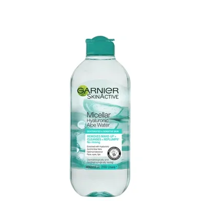 Garnier Micellar Hyaluronic Aloe Water 400ml, Cleanse And Replump