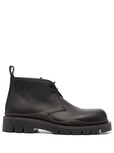 Bottega Veneta Black & Brown Tire Desert Boots