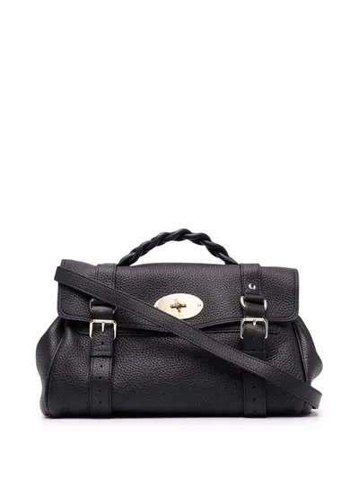 Mulberry Alexa Leather Satchel Bag In Black