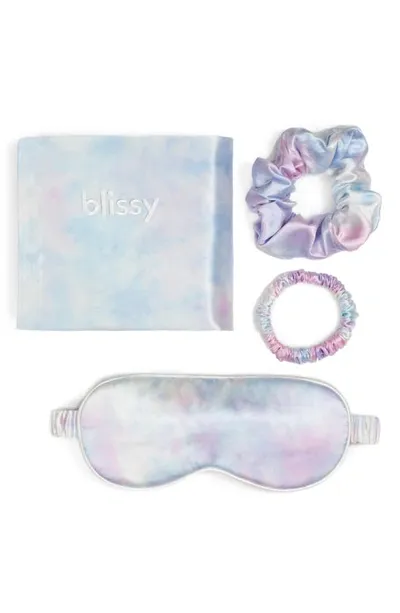 Blissy Dream 4-piece Mulberry Silk Set In Tie Dye