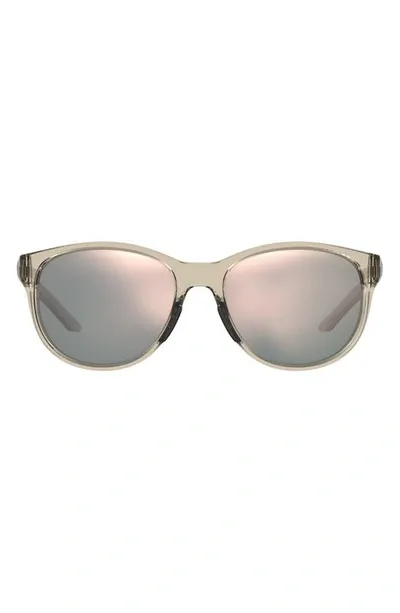 Under Armour 57mm Mirrored Round Sunglasses In Beige