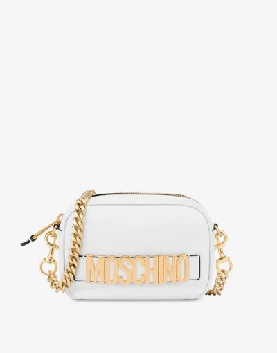 Moschino Lettering Logo Camera Bag In White