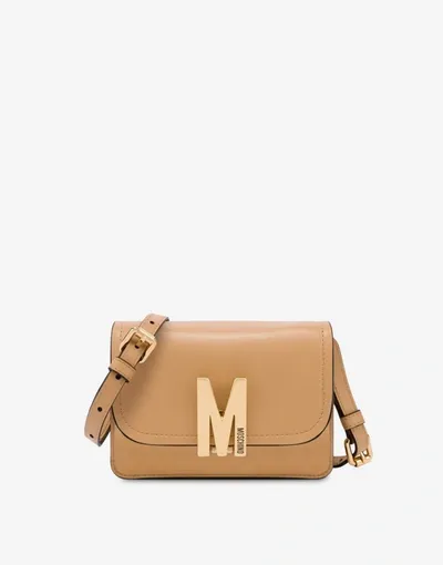 Moschino Calfskin M Bag In Beige