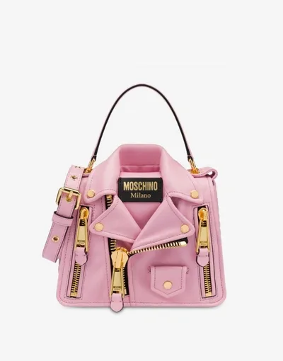 Moschino Nappa Biker Bag In White