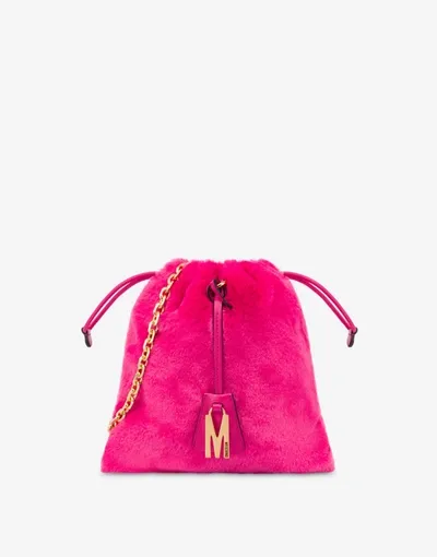 Moschino Soft Fabric Bucket Bag In Fuchsia