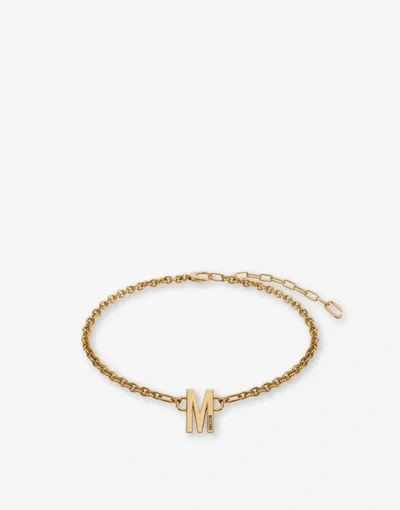 Moschino M Chain Belt In Gold