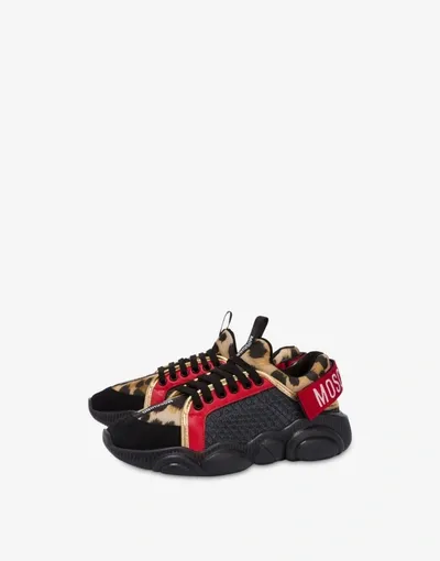 Moschino Teddy Shoes With Strap In Black