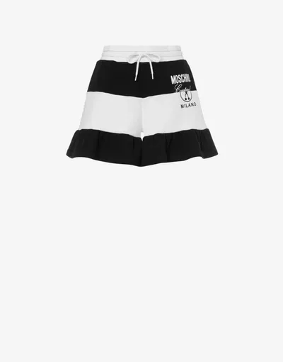 Moschino Black & White Fleece Shorts