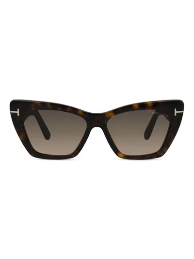 Tom Ford Eyewear Whyatt Butterfly Frame Sunglasses In Multi